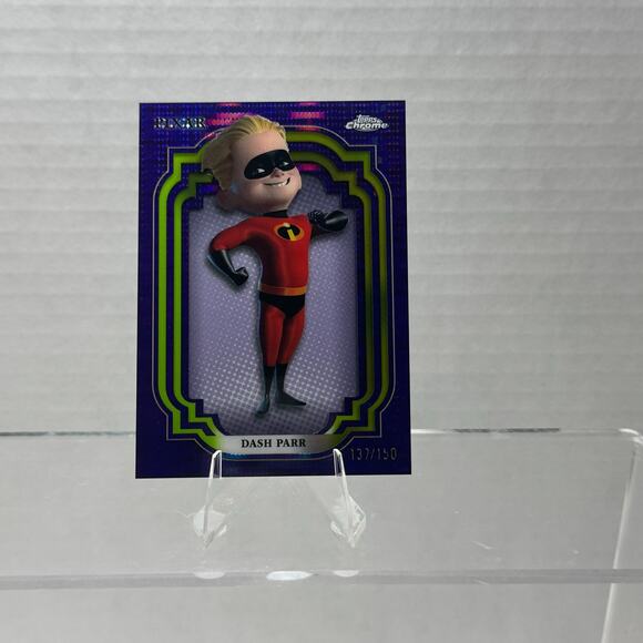 Disney Topps Chrome 2024 Dash Parr Purple Pulsar Refractor Parallel  /150 - Picture 4 of 6